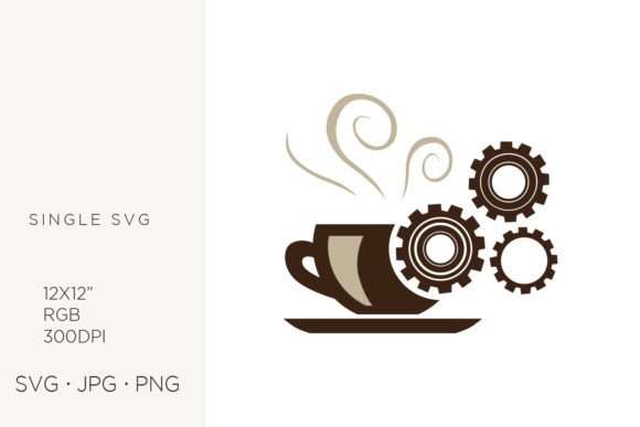 Coffee and Gears SVG: The Perfect Blend of Industrial Charm and Digital Creativity