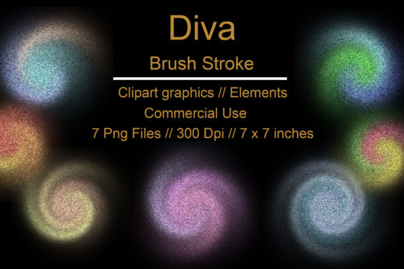 Elevating Digital Design with Diva Brush Stroke Clipart Elements