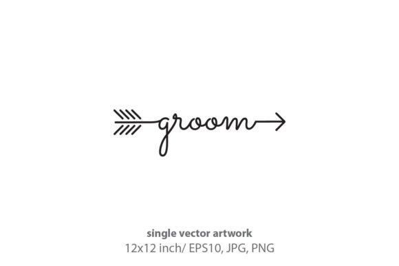 Evaluating the Word Groom Starts and Ends with Arrow Vector Asset