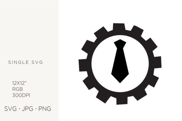 Integrating Industrial Aesthetics with Formal Style Using Tie and Gears, Cogs SVG