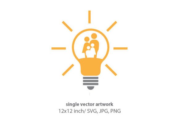 Light Bulb Family: Creative Vector Assets