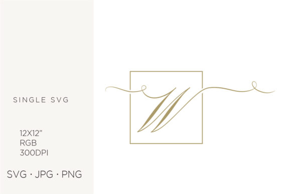Mastering the Gold Script Letter W Inside Square Frame for Professional Design