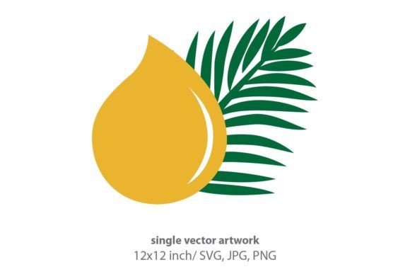 Mastering the Palms and Oil Drop, Logo Icon for Professional Brand Identity