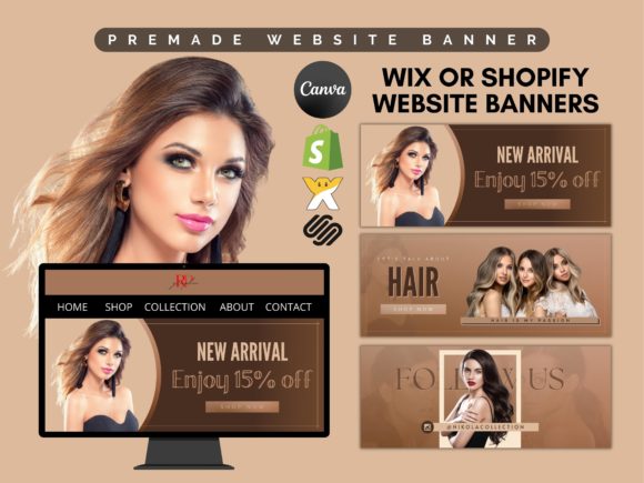 New Arrival Hair Premade Website Banner: Elevate Your Brand Instantly
