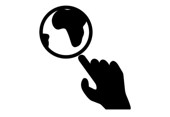 Planet Finger Clipart Design: A Minimalist Icon for Modern Digital Projects