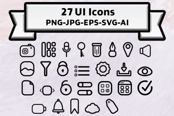 UI Hlyph Icon Bundle: Minimalist Design Assets
