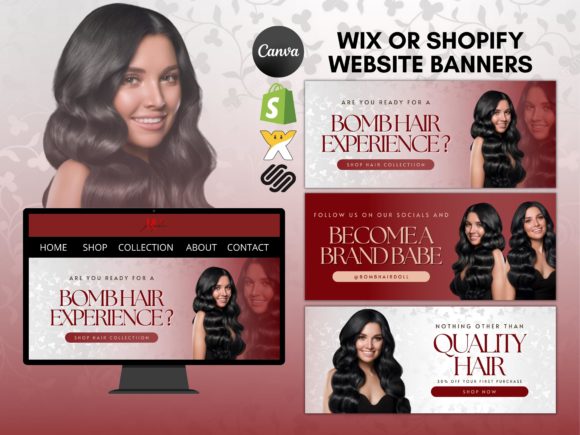 Wix Website Banner Template Canva